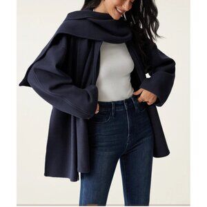 OGL CashSoft Oversized Scarf Jacket Sz Medium Gray Womens Warm Winter Cardigan